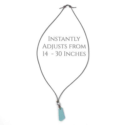 Tapered Dark Amber Sea Glass Leather Necklace  - it's a Bottle Bottom! | #1425